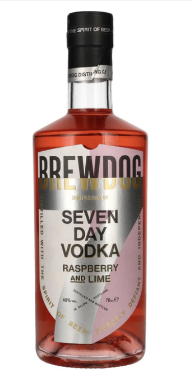 Горілка BrewDog Seven Day Raspberry and Lime Vodka 40% 0.7 л 